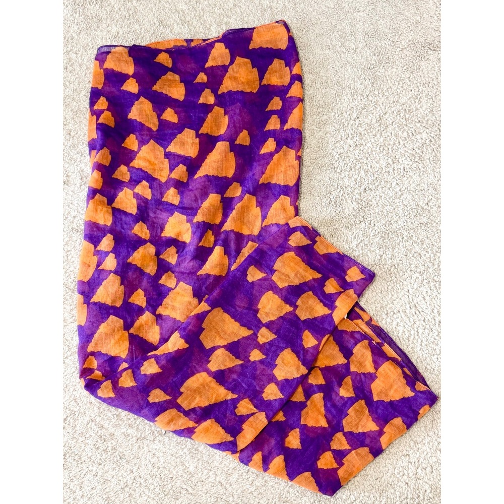 Alma Mater Collection Purple‎ Orange Clemson Lightweight Scarf Wrap State of SC